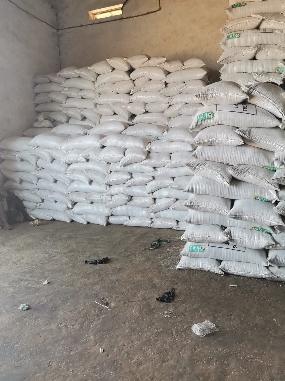 Bagged commodities in store